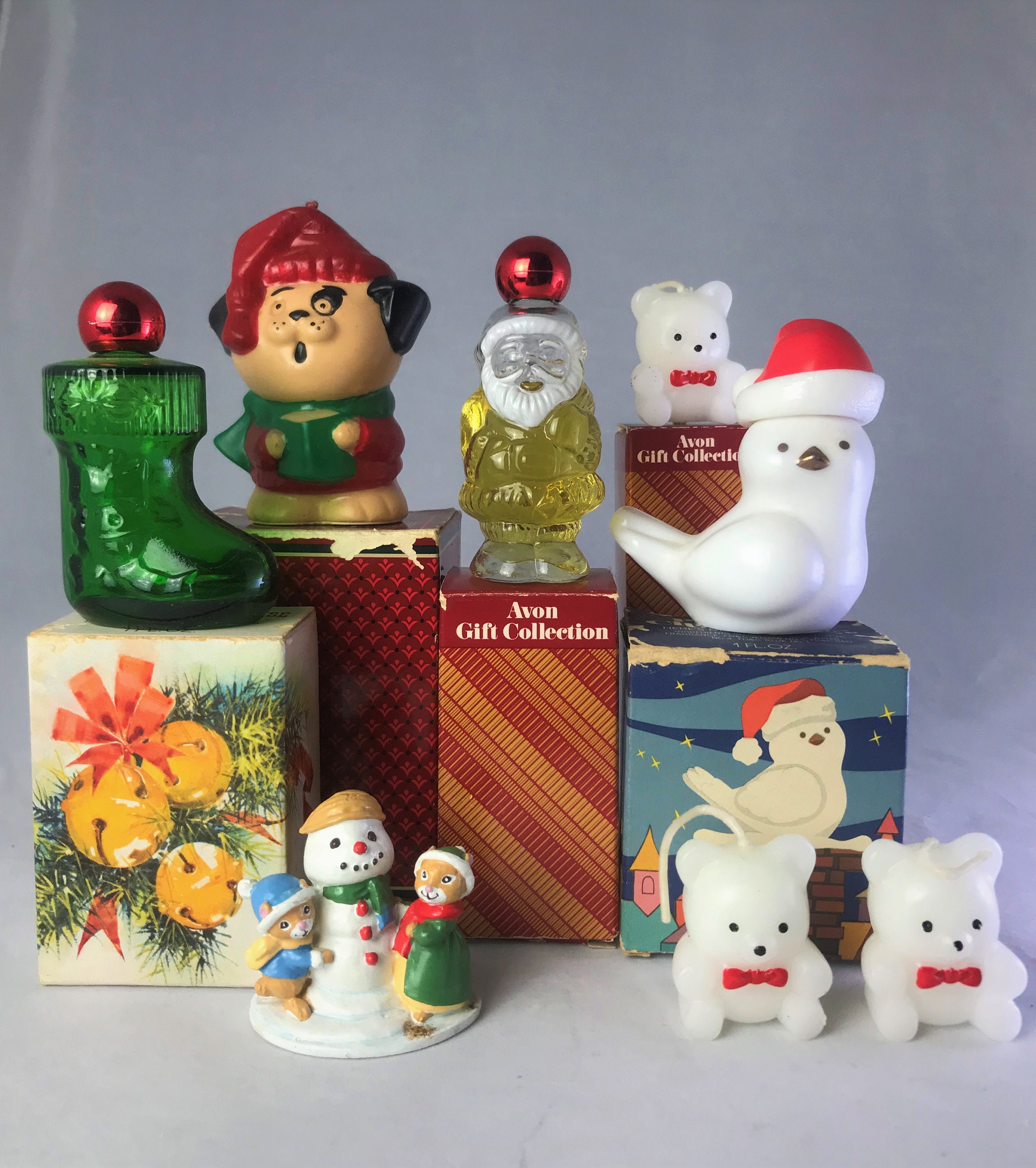 AVON Vintage Christmas 8pc Candle and Colonge Lot 1970's Etsy