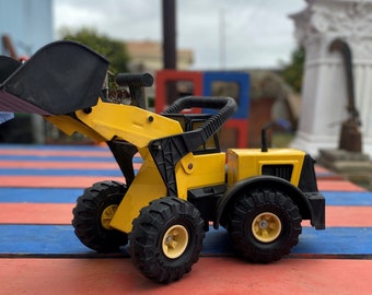 1999 Vintage Mighty Tonka Front End Loader, Tonka #7457, Stamped Metal Toys, Mighty Tonka Edition, Collectible Toys