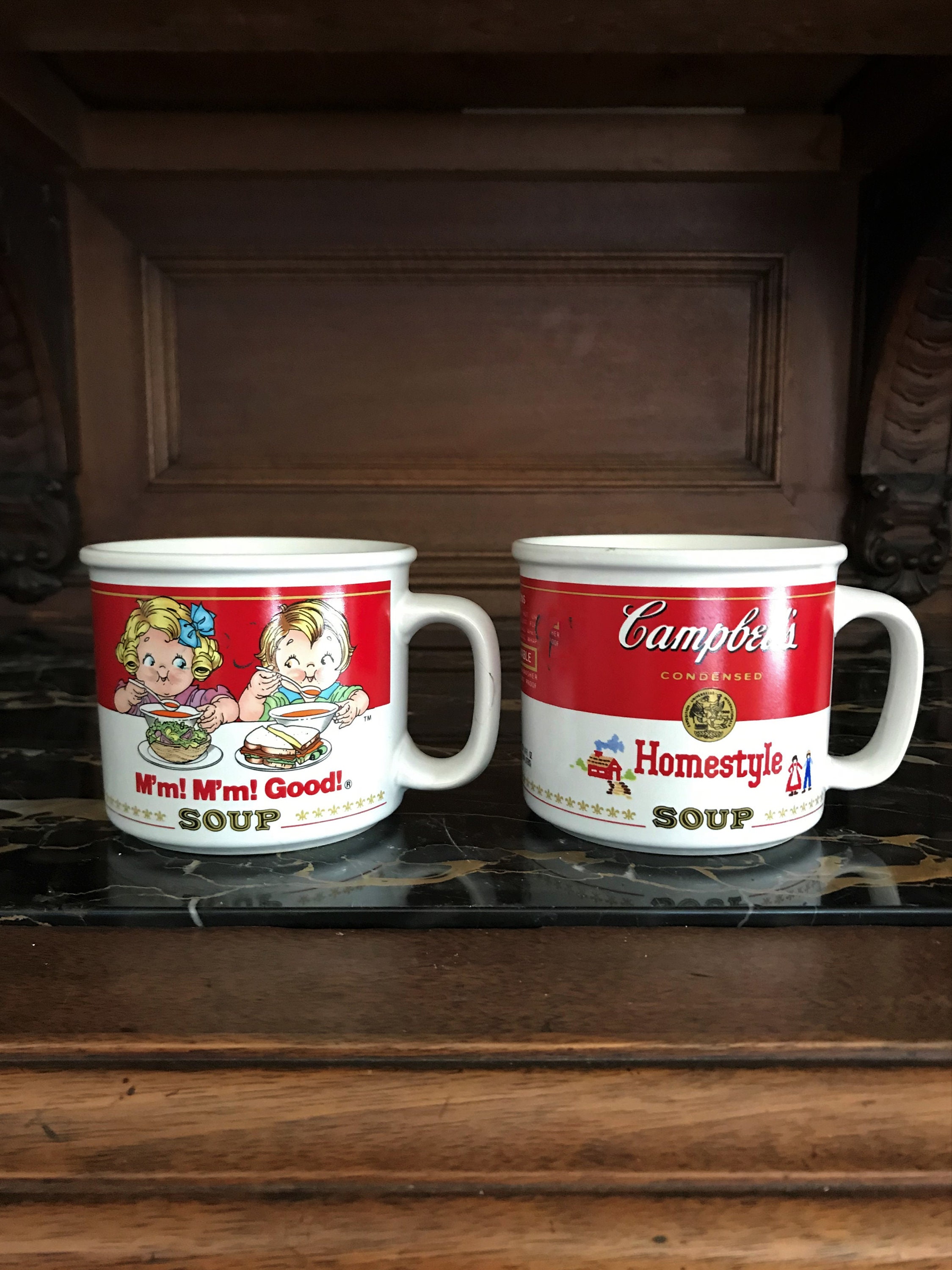 CAMPBELLS Kids Ceramic Soup Set 5pc Campbells Soup Collectible, Vintage