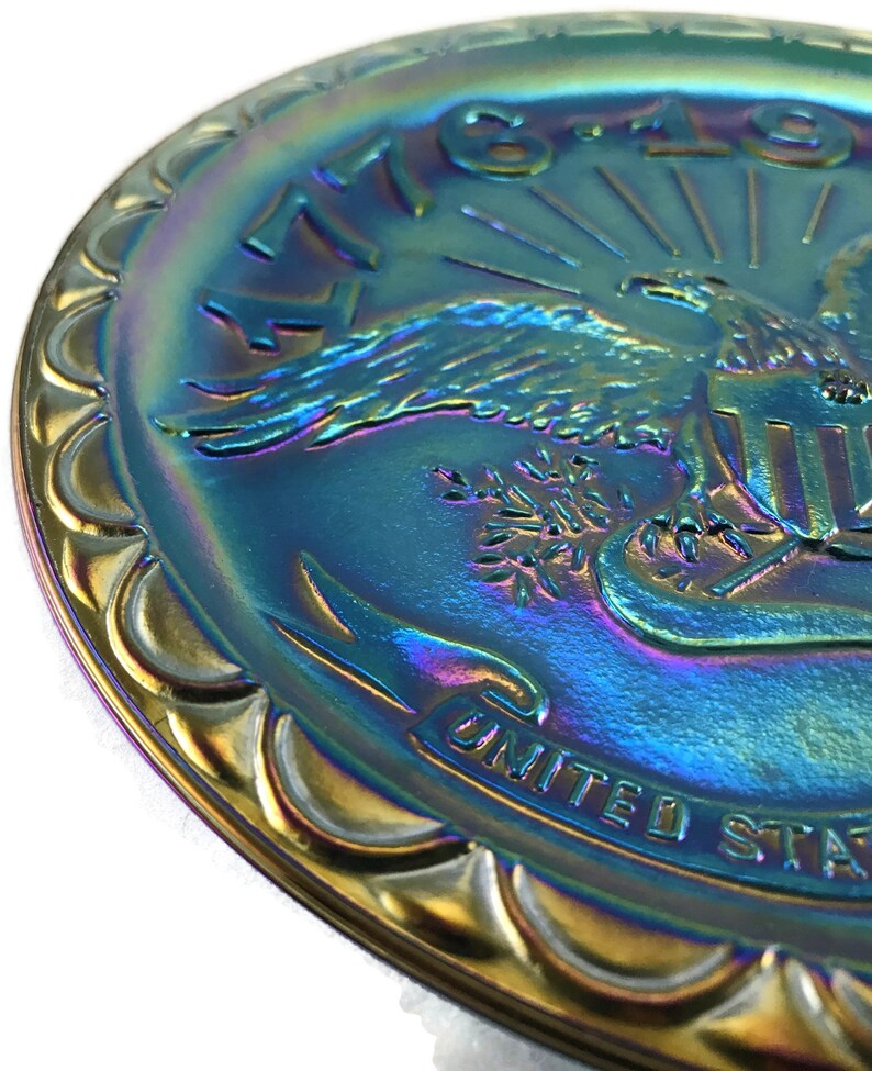 INDIANA GLASS Co American Bicentennial Commemorative Plate Etsy New Zealand