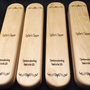 Handcrafted Maple Quilter&#39;s Clapper: 12&quot; Seam Presser