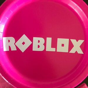 Pink Roblox Ultimate Birthday Party Pack Pink for 16 Plates - Etsy