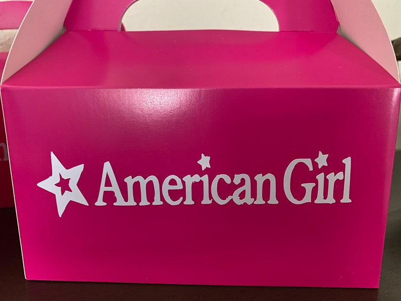 American Girl Party Favor Boxes Treat Goodie Bags Loot Box Etsy