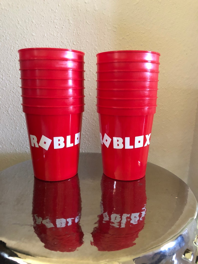 Roblox Party Cups Reusable Stadium Cup Favors Birthday Red | Etsy