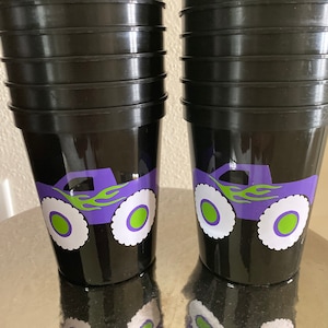 Monster Truck Party Cups Reusable Stadium Cups Favors Birthday  Black Party Supplies Party Decor