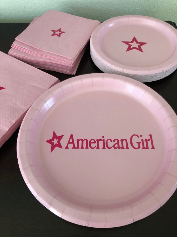 American Girl Birthday Party Pack For 16 Plates Napkins Cake Etsy