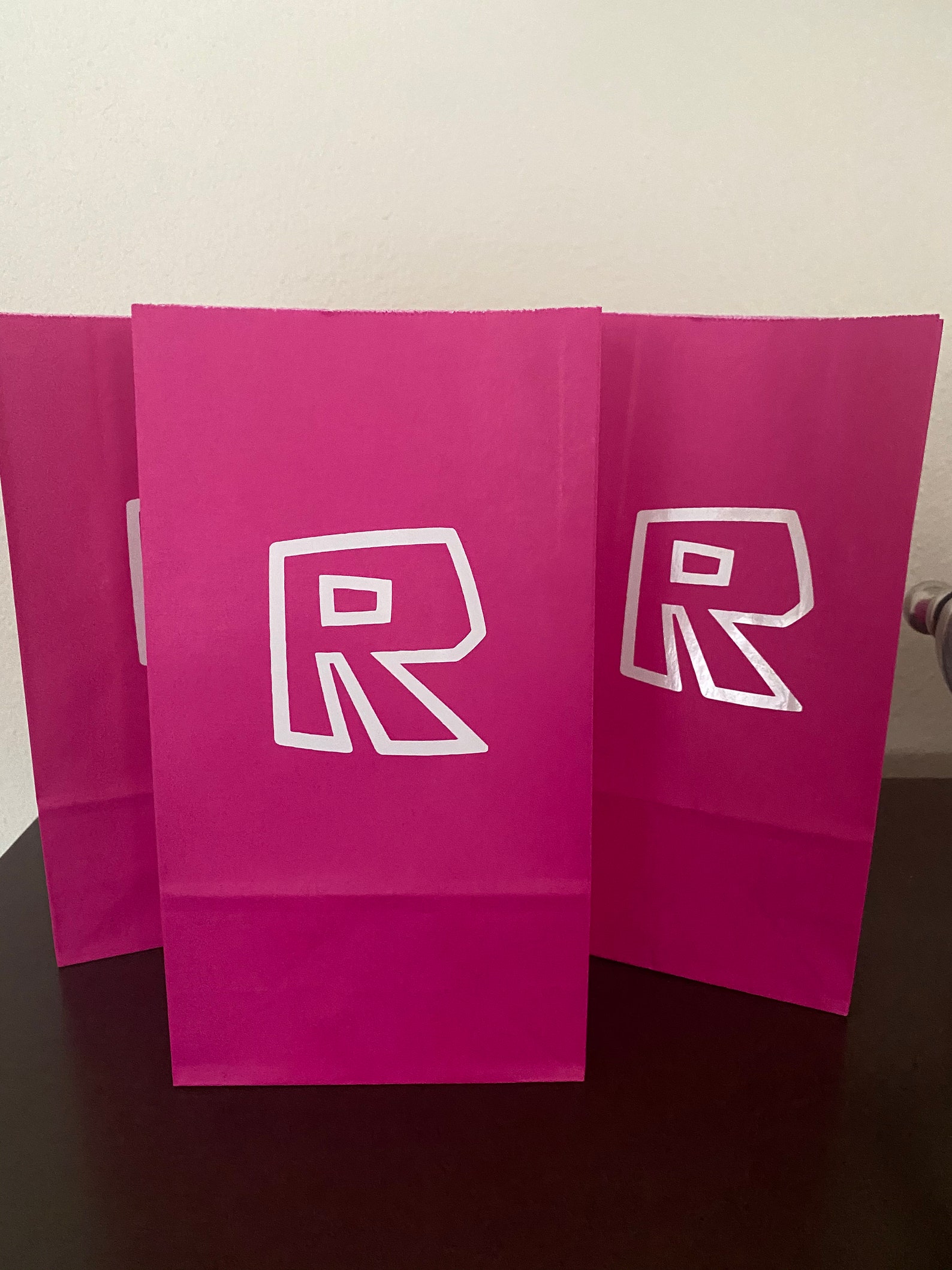 Pink Roblox Party Favor Bags Goodie Bags Loot Bags Birthday Etsy