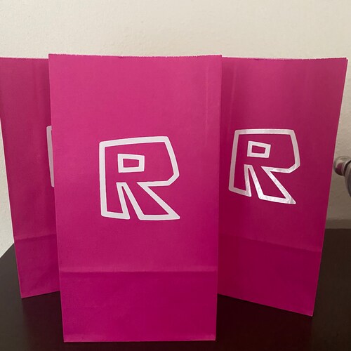 Roblox Party Favor Bags Goodie Bags Loot Bags Birthday Party Etsy