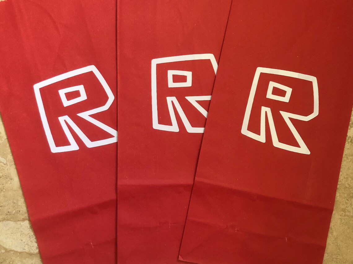 Red Roblox Birthday Party Pack Plates Cups Napkins Favor Bags Etsy