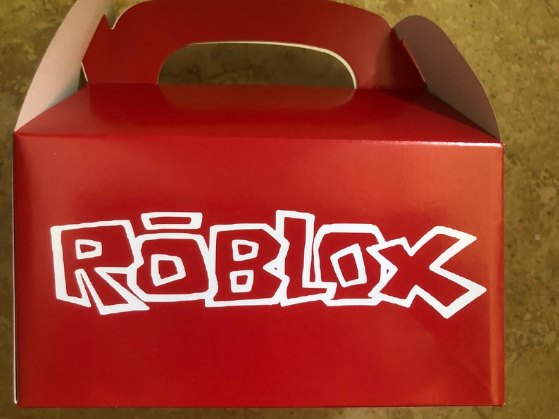 Roblox Party Favor Boxes Treat Goodie Bag Loot Box Birthday Etsy