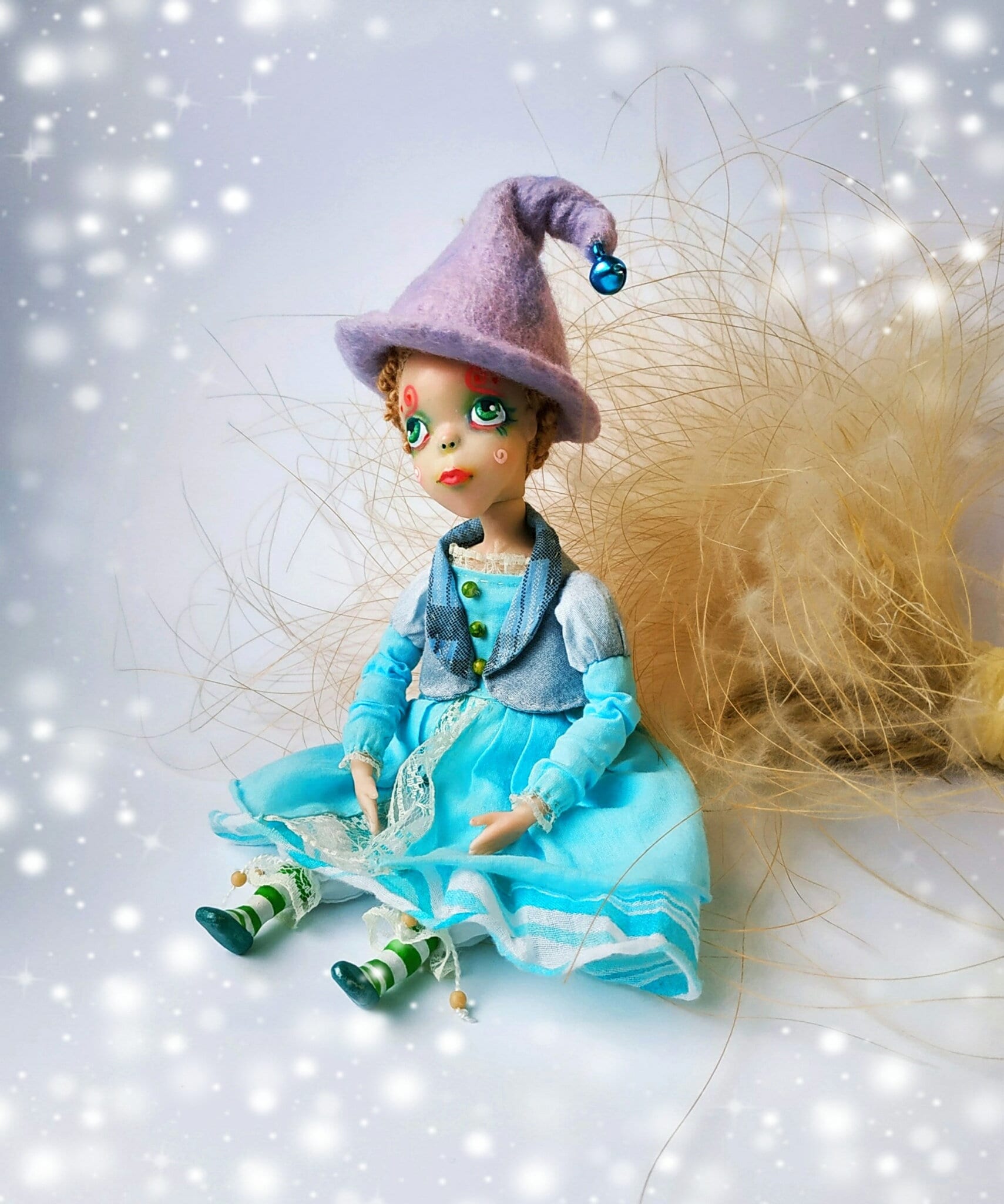 Christmas elf doll Poseable OOAK fairy art doll creature Weird Etsy