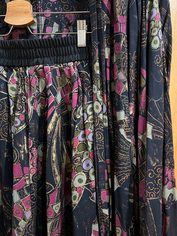 1970s Vintage Bonnie Boynton Abstract Harem Pant Suit… Gem