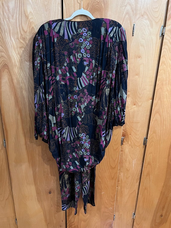 1970s Vintage Bonnie Boynton Abstract Harem Pant Suit… Gem