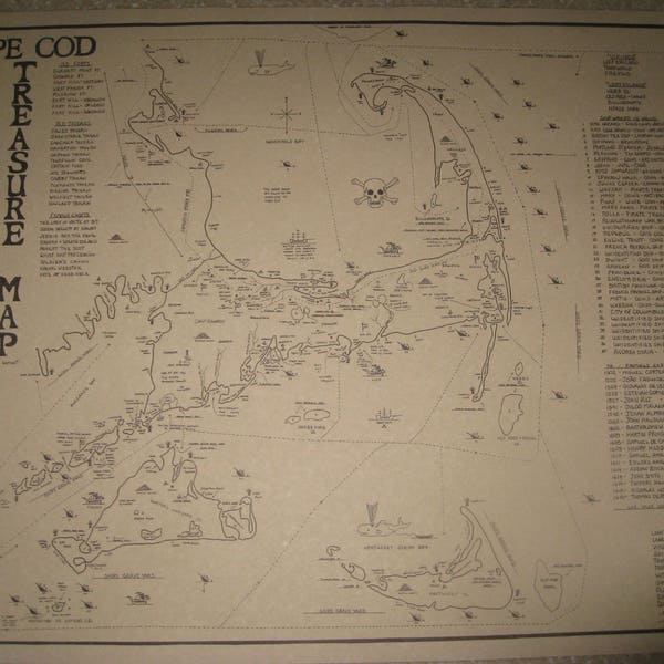 1 - Cape Cod Treasure Map  History and Folklore Cape Cod and The Islands