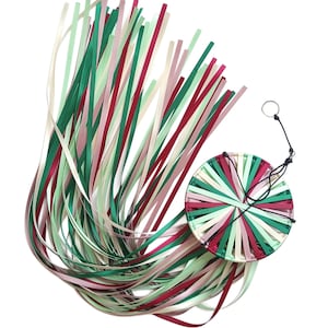 Cranberry Christmas! Ribbon Windsock, Wind Ribbons, Streamer Double-Faced Satin Ribbon in colors Frosted Berry, Wine, Forest, Mint, Cream