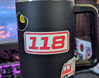 118 Sticker - Gift For 9-1-1 Fans (~3 Inches)