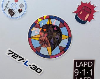 Athena Stained Glass Holographic Sticker
