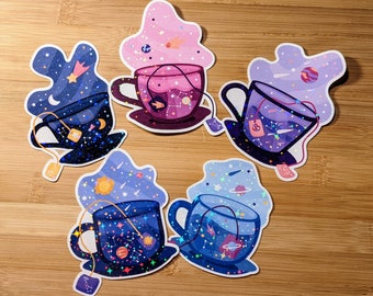 Galaxy Tea Holographic Sticker Pack