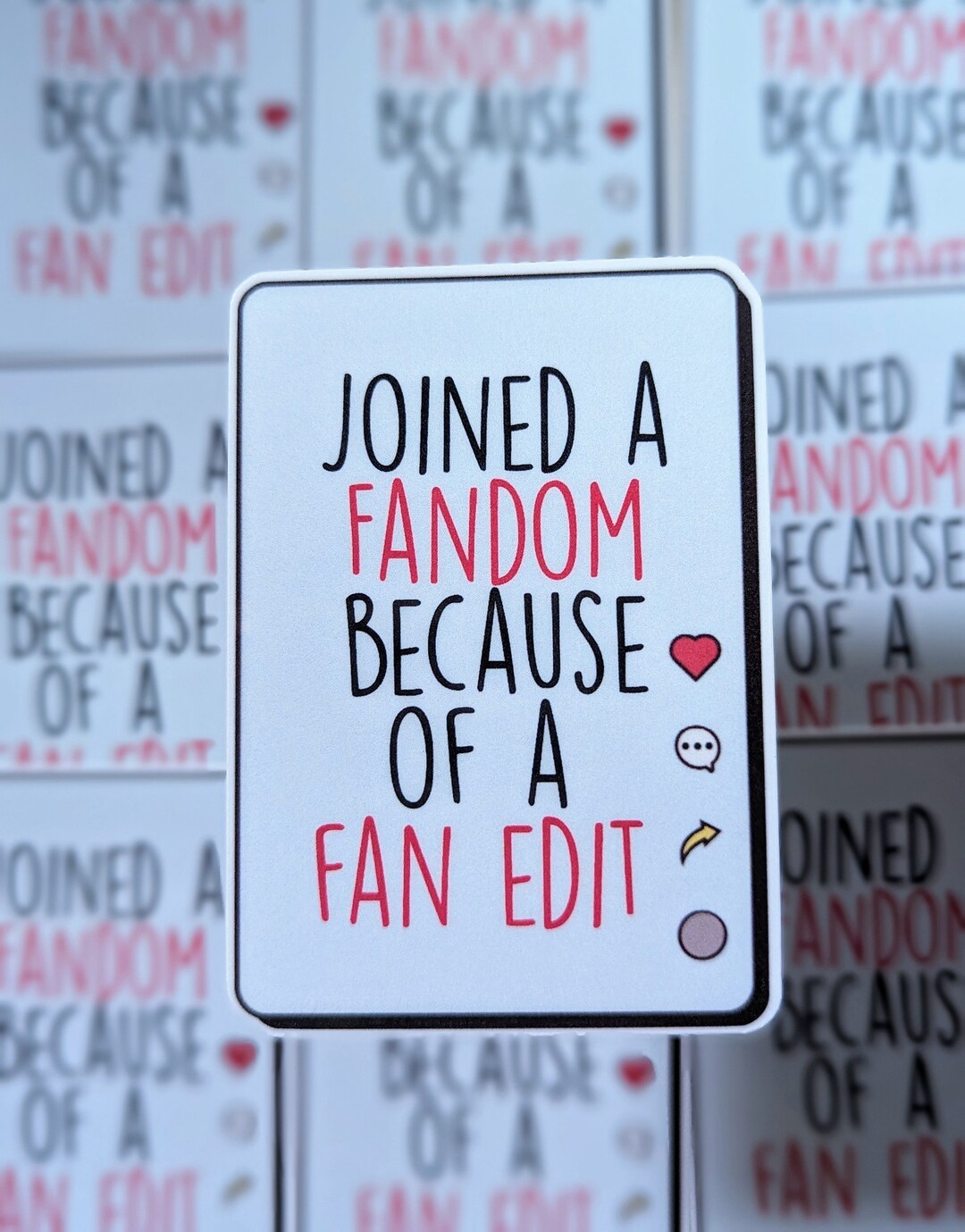 Joined A Fandom Because of A Fan Edit Sticker - Etsy