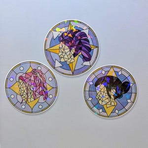 KPDH Stained Glass Holographic Stickers 3 Pack