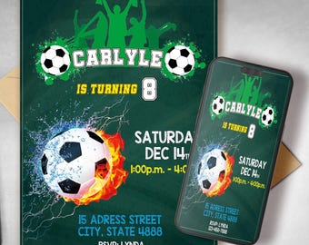 Inviti Compleanno Calcio Per Bambini - 20 Pezzi Con Buste Formato A6 - Fai Una Sorpresa Da Campione!