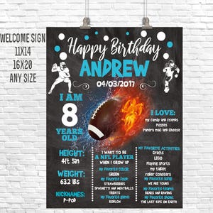 Placa de marco de futebol de 1º aniversário, primeiro ano de vida, placa de marco de aniversário de futebol, marco de primeiro aniversário de menino, faixa de futebol