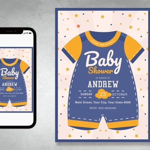 Invitación al baby shower, Camiseta Decoraciones del baby shower, Invitación a revelar el género, Azul o rosa, Juego del baby shower, Signo del baby shower