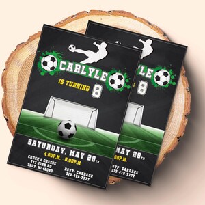 Soccer Party Invitation, Soccer Birthday Invitation, Football Invitation, Soccer Invite, Football Party, Sports Birthday Party Invitation