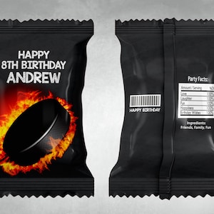 Hockey Chips Tasche, Hockey Chips Tasche, Bedruckbare Chips Tasche, Hockey Chips Taschen, Sport Chips Geburtstag, Hockey
