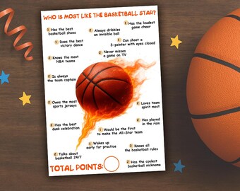Partido de estrellas del baloncesto: Fiesta deportiva imprimible (PDF)