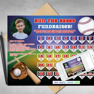Kalendarz zbiórki funduszy na baseball: konfigurowalny szablon drużyny, plik cyfrowy