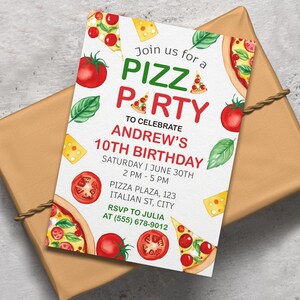Pizza Birthday Party Invitation: Slice of Fun (Digital Download)