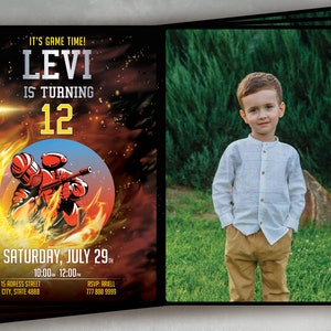 Paintball Birthday Invitation with photo, Paintball Party, Paintball Birthday, Paintball Invite, Paintball Invitation, Teen boys party,