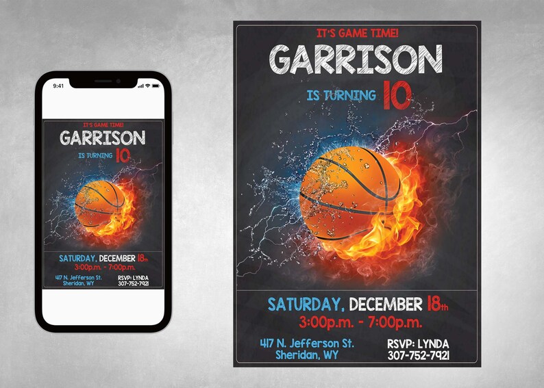 Basketball Birthday Invitation Basketball Invitation Editable Corjl Invite Sports Theme Basketball Party Invite Sports Theme
