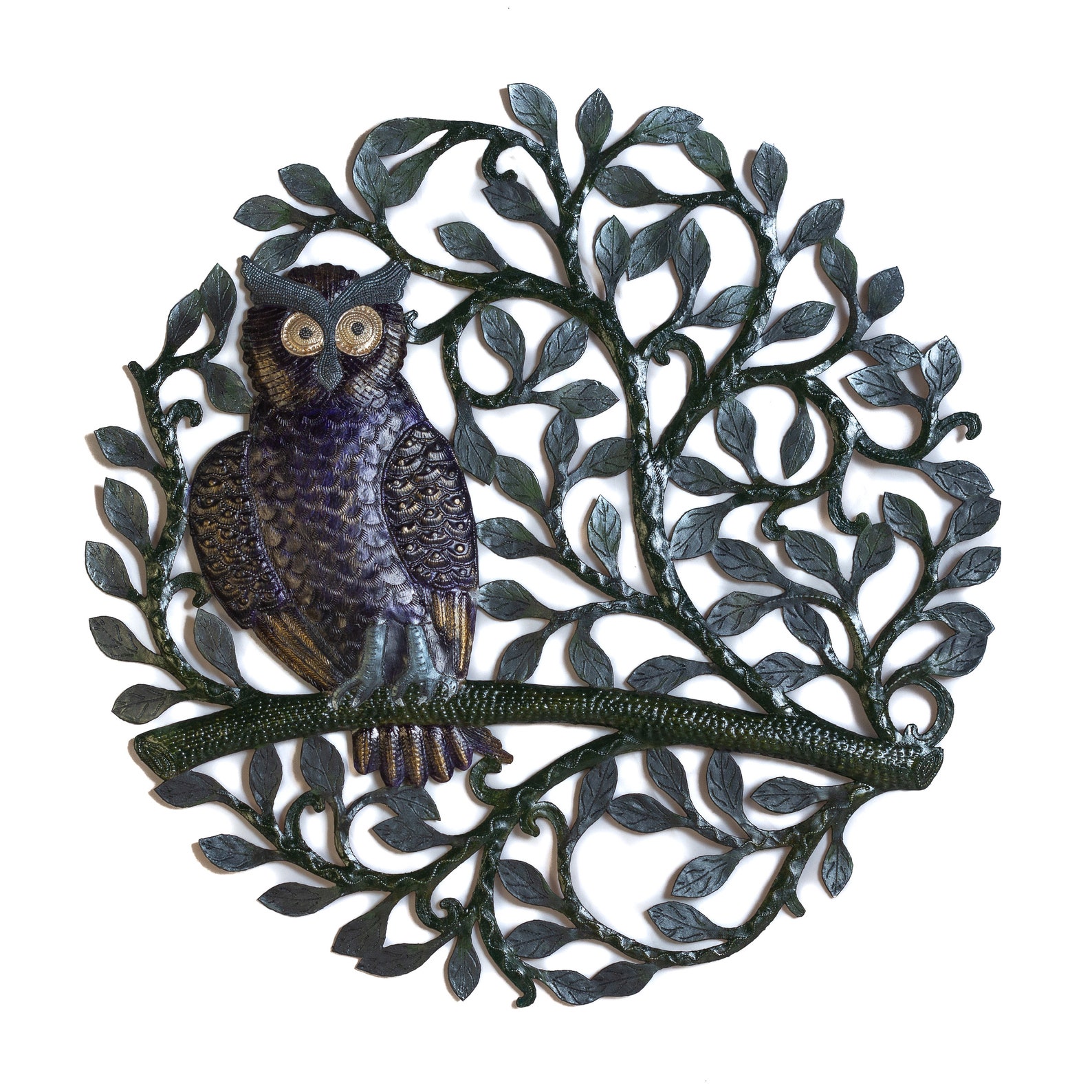 Nightlife Owl Metal Art Wall Decor | Etsy