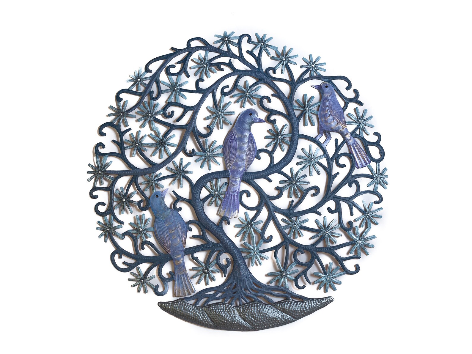 Tree of Life Outdoor Metal Wall Art Large Recycled Metal Yard Art 3d