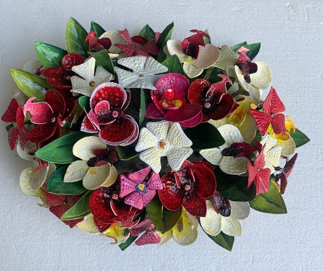 Artificial Metal Flowers Bouquet, Embellishment, Arrangement Flowers