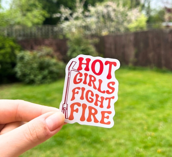 Female Firefighter Sticker, Firefighter Sticker, Fireman Sticker, Female EMT Sticker, Firefighter Gift, EMT Gift, Women in Fire, Fire Wife