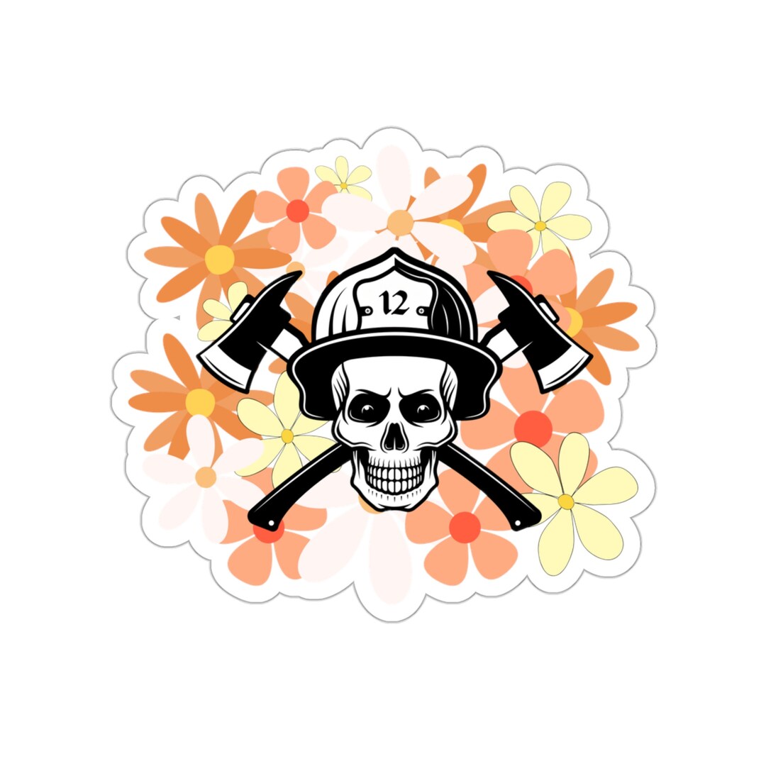 Female Firefighter Sticker, Firefighter Sticker, Fireman Sticker ...