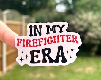 Sticker vrouwelijke brandweerman, sticker brandweerman, sticker brandweerman, sticker vrouwelijke EMT, brandweerman cadeau, cadeau EMT, Women in Fire, brandweervrouw