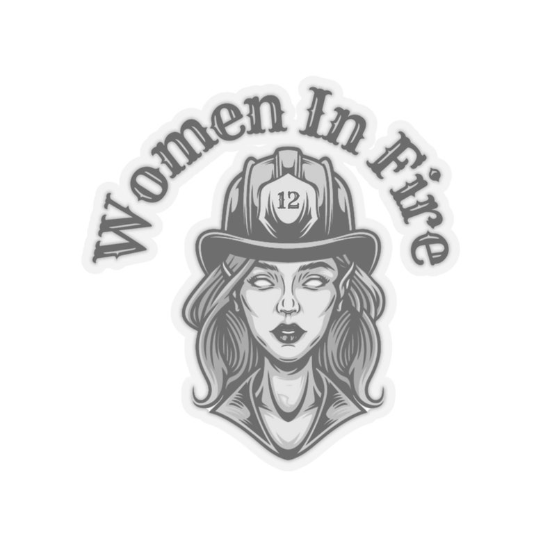 Female Firefighter Sticker, Firefighter Sticker, Fireman Sticker ...