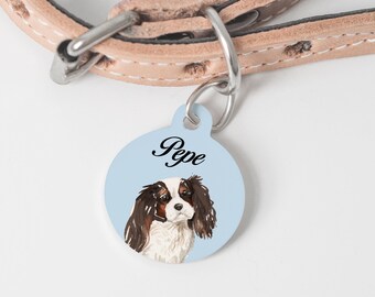 King Charles Cavalier Metal Stamped Medium Dog Spoiled Cav Small Dog Tag Steel Tag Light Weight tag Pet Tag Spoiled