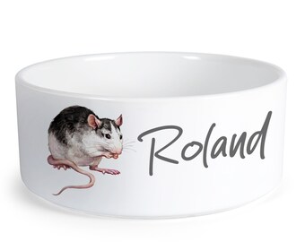 rat bowl pet bowl pet bowl with name personalized bowl pet dish Free Shipping cute rat bowl cute pet bowl rat dish Rat