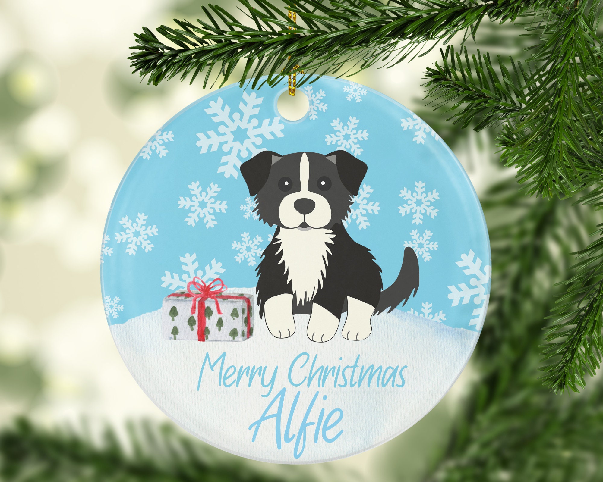 Personalised Dog Christmas Ornament various breeds Tree Etsy