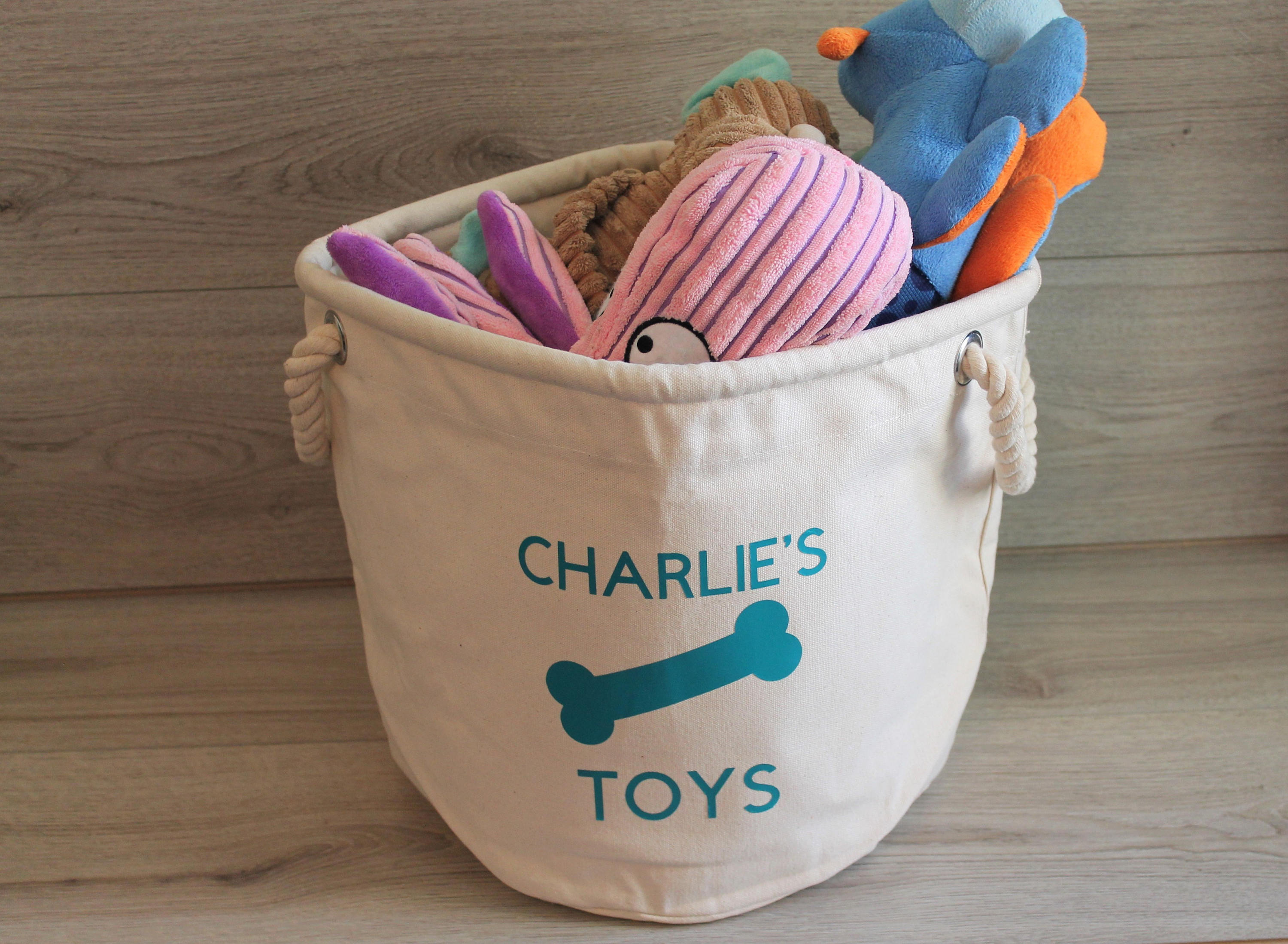 Personalised Dog Toy Basket Dog Toys Storage Bag Dog Toy Etsy UK