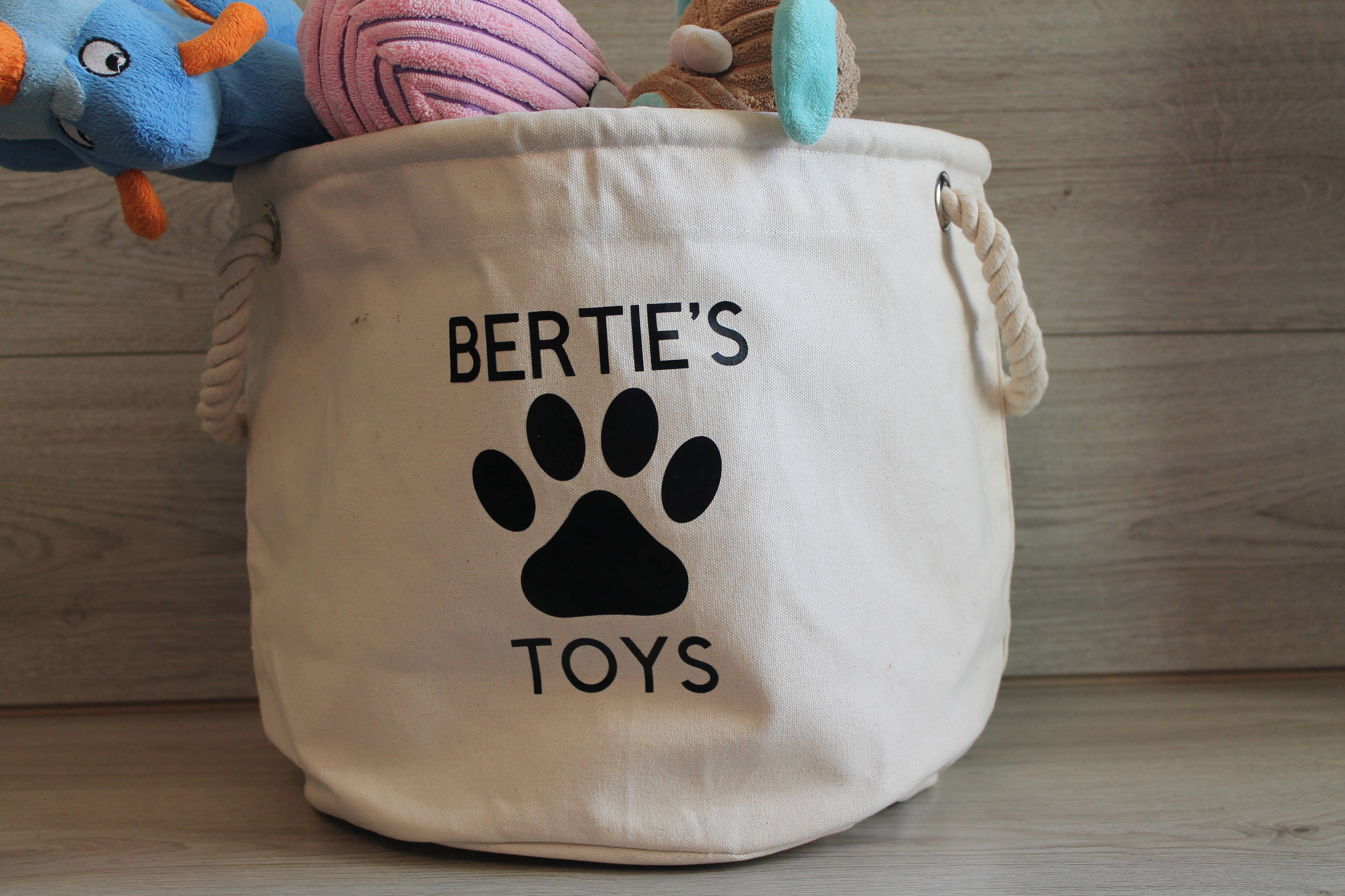 Personalised Dog Toy Basket Dog Toys Storage Bag Dog Toy Etsy UK