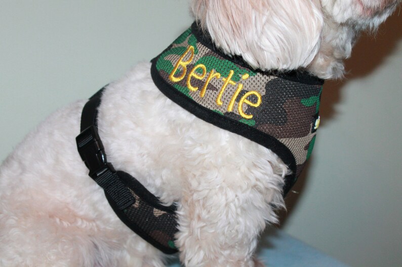 Personalised Dog Harness Custom Dog Harness Embroidered Name Etsy UK