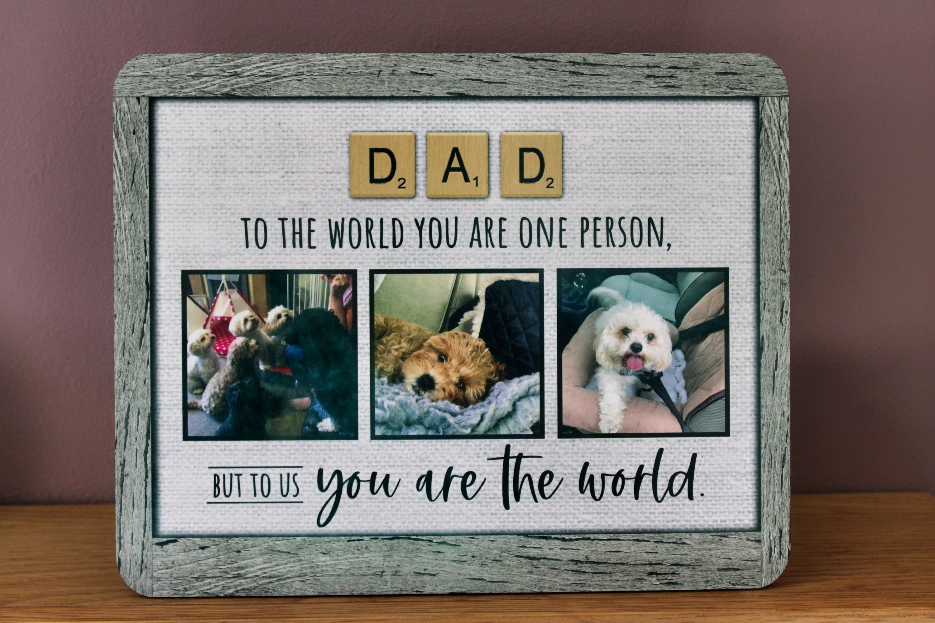 Personalised Table Top Photo Panel Father's Day Gift | Etsy