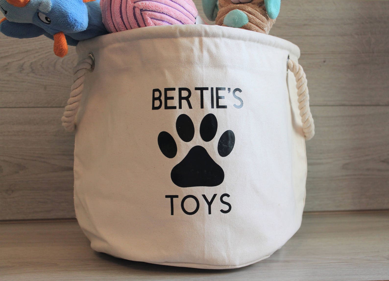 Personalised Dog Toy Basket Dog Toys Storage Bag Dog Toy Etsy UK
