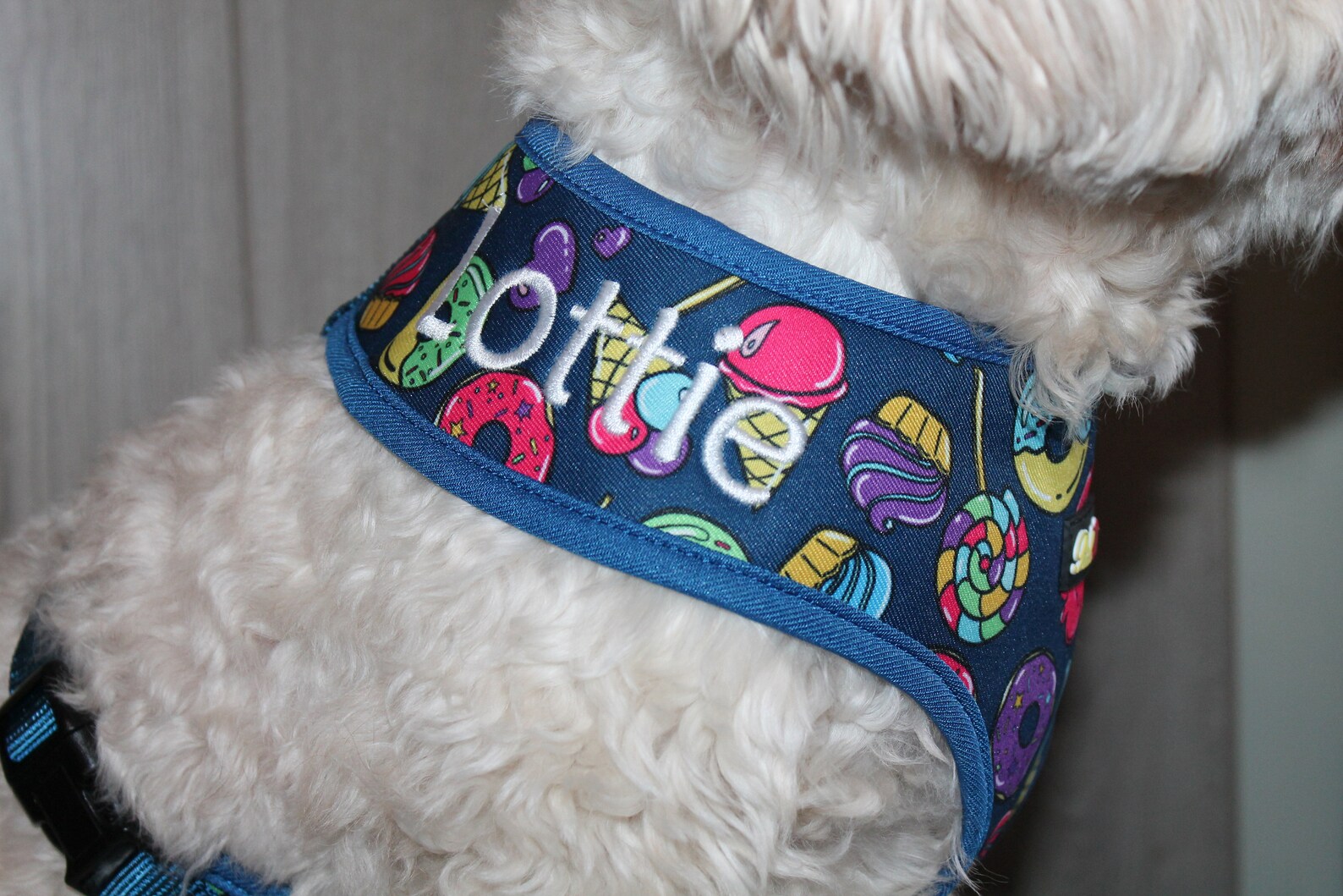 Personalised Dog Harness Custom Dog Harness Embroidered Name Etsy